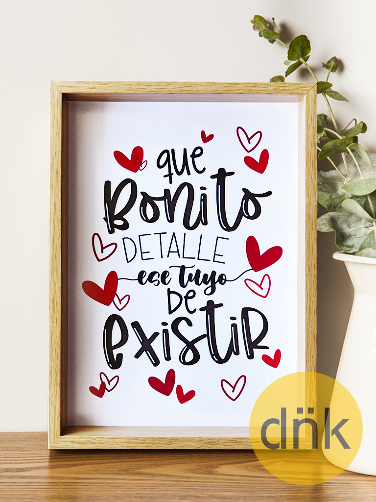 Combo Cuadro con Frase ''Que bonito detalle''