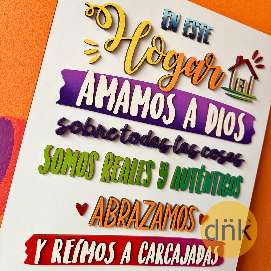 Cartel Colorido Amamos a Dios