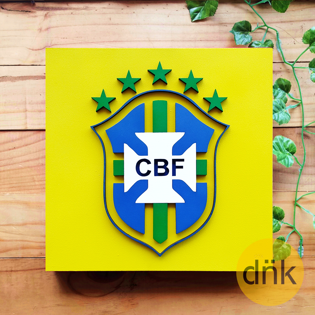 Cuadro 3D Escudo Selección Brasil