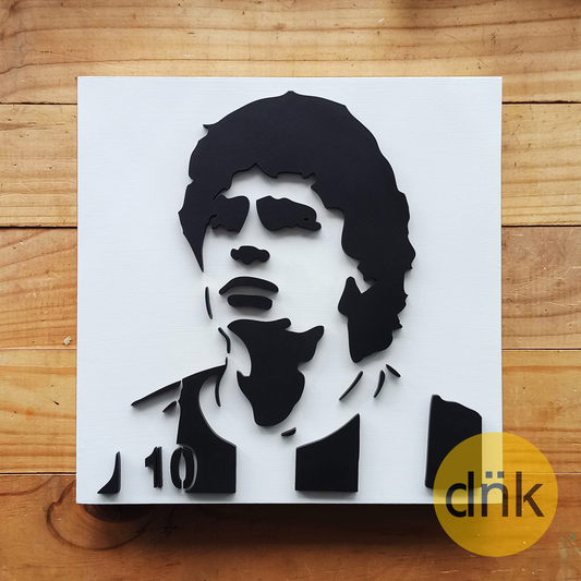 Cuadro 3D Maradona